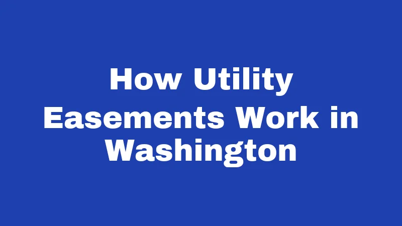 How Utility Easements Work in Washington