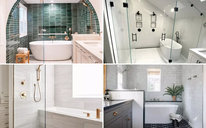 20 Creative Ways to Combine Your Bathtub and Shower in One Space 1 ideas for putting a tub in the shower featured