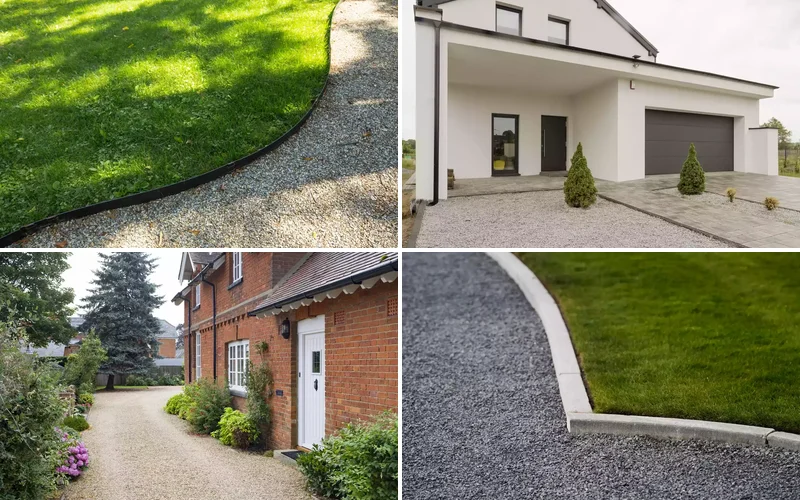 inexpensive gravel driveway edging ideas featured