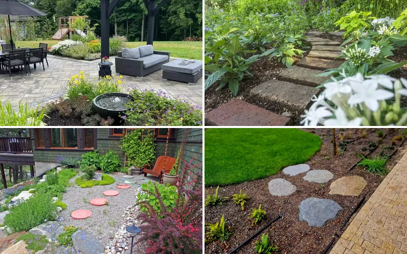 inexpensive stepping stone walkway ideas featured