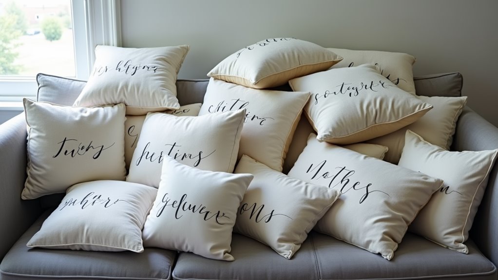 inspirational quote decorative pillows