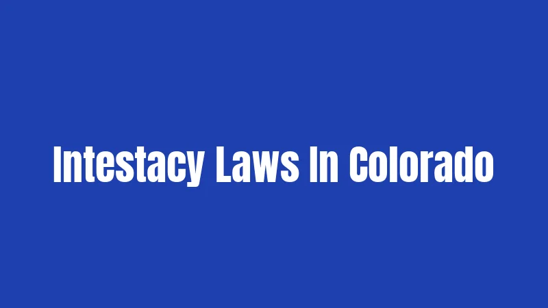 Intestacy Laws In Colorado