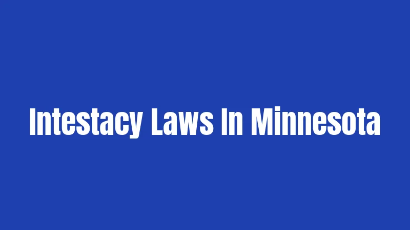 Intestacy Laws In Minnesota