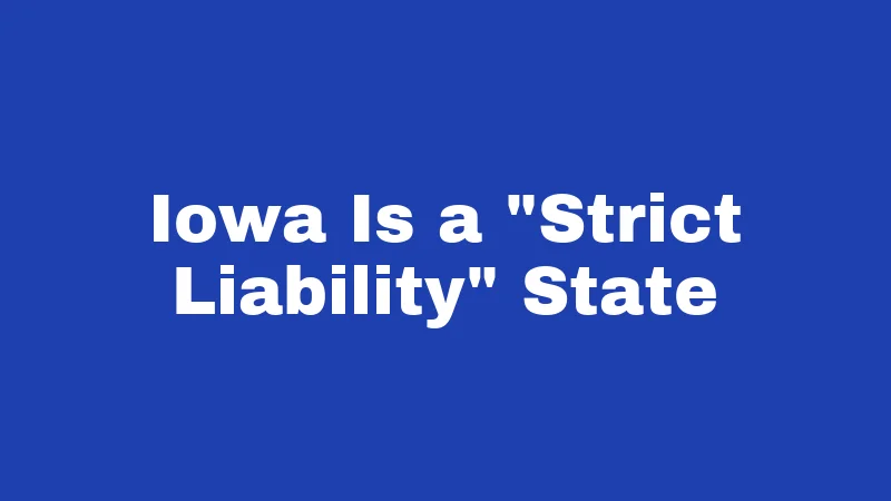 Dog Bite Laws in Iowa (2026): Strict Rules Made Simple 1 Iowa Is a