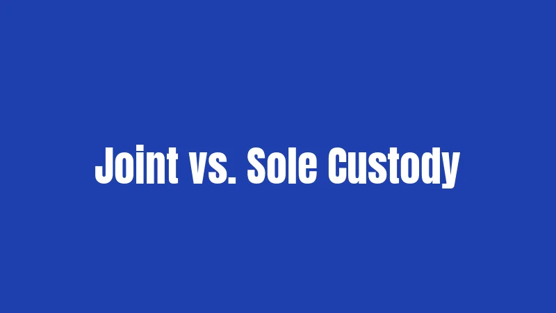 Joint vs. Sole Custody