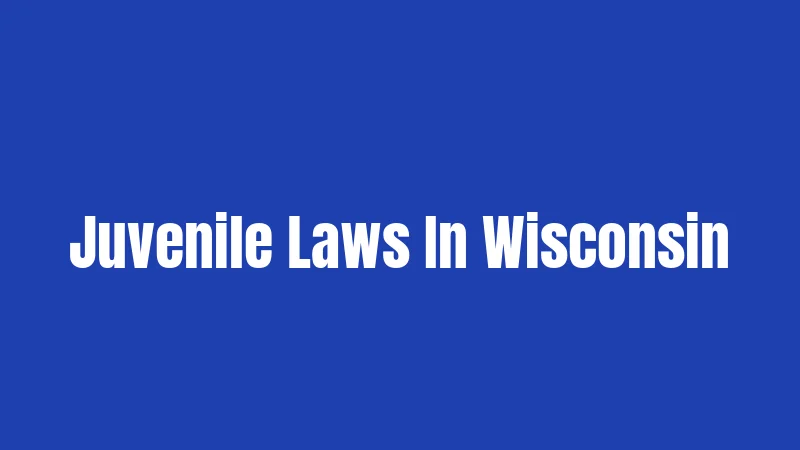 Juvenile Laws In Wisconsin