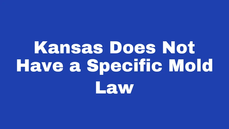 Kansas Does Not Have a Specific Mold Law