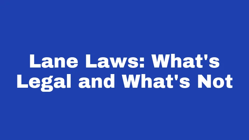 Motorcycle Laws in New Mexico (2026): Rules Every Rider Must Know 3 Lane Laws: What's Legal and What's Not
