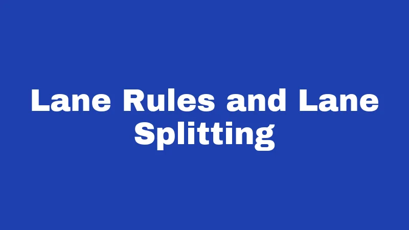 Motorcycle Laws in Connecticut (2026): Rules Every Rider Must Know 3 Lane Rules and Lane Splitting