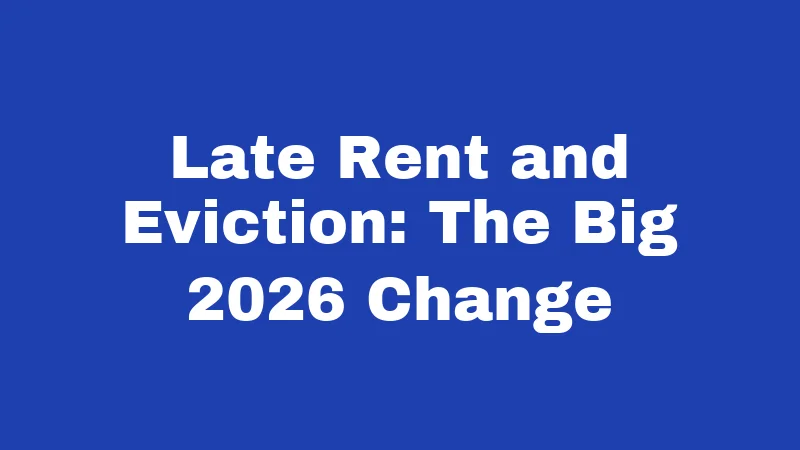 Late Rent and Eviction: The Big 2026 Change