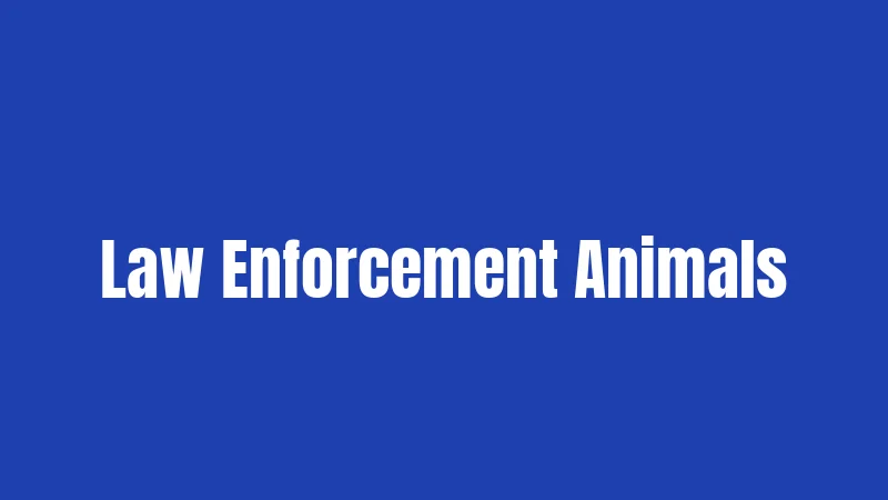 Law Enforcement Animals