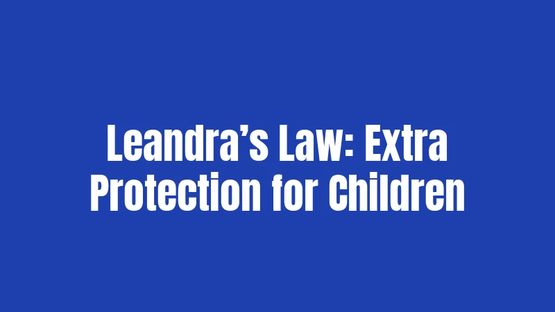 Leandra’s Law: Extra Protection for Children