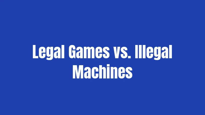 Legal Games vs. Illegal Machines