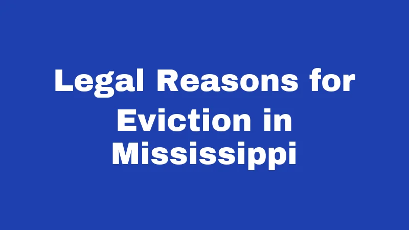 Legal Reasons for Eviction in Mississippi