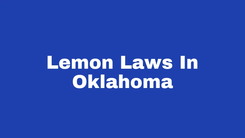 Lemon Laws In Oklahoma