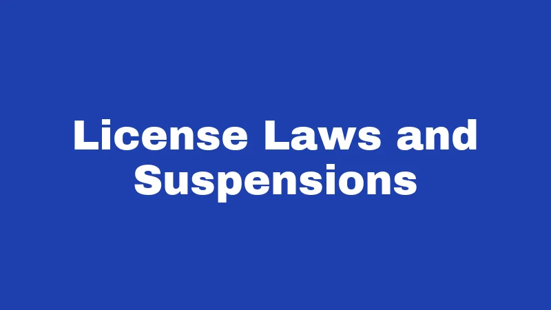 Driving Laws in Kansas (2026): Rules Every Driver Must Know 3 License Laws and Suspensions