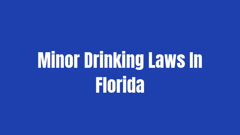 Minor Drinking Laws In Florida