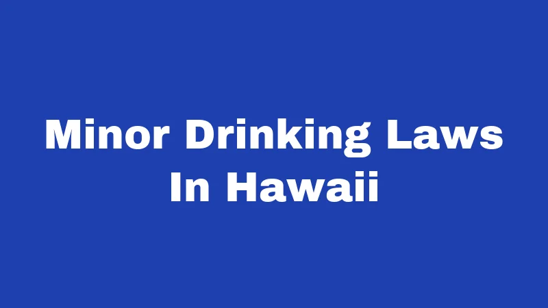 Minor Drinking Laws In Hawaii