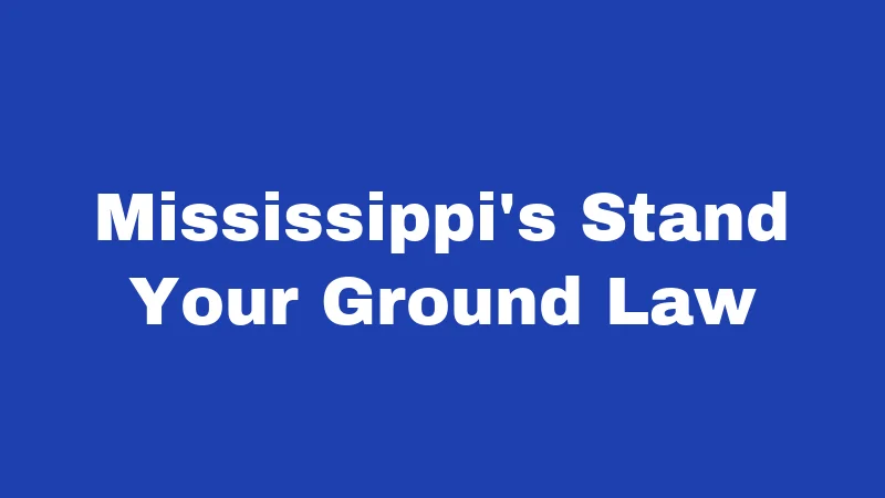 Pepper Spray Laws in Mississippi (2026): Surprisingly Few Rules to Know 4 Mississippi's Stand Your Ground Law