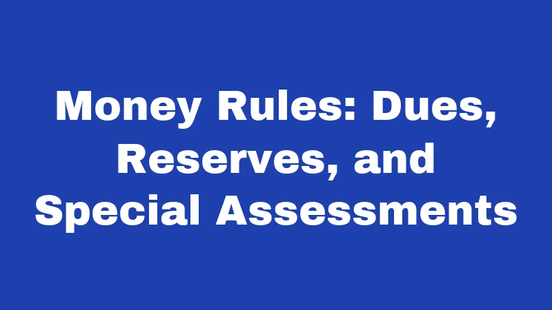 HOA Laws in Hawaii (2026): Aloha, Rules, and Your Rights 2 Money Rules: Dues, Reserves, and Special Assessments