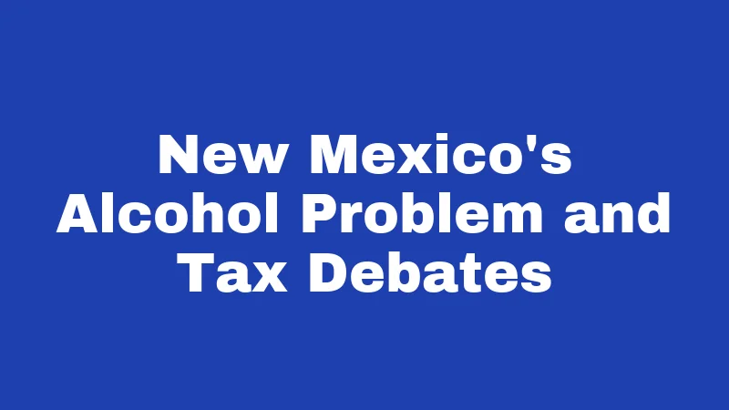 New Mexico's Alcohol Problem and Tax Debates