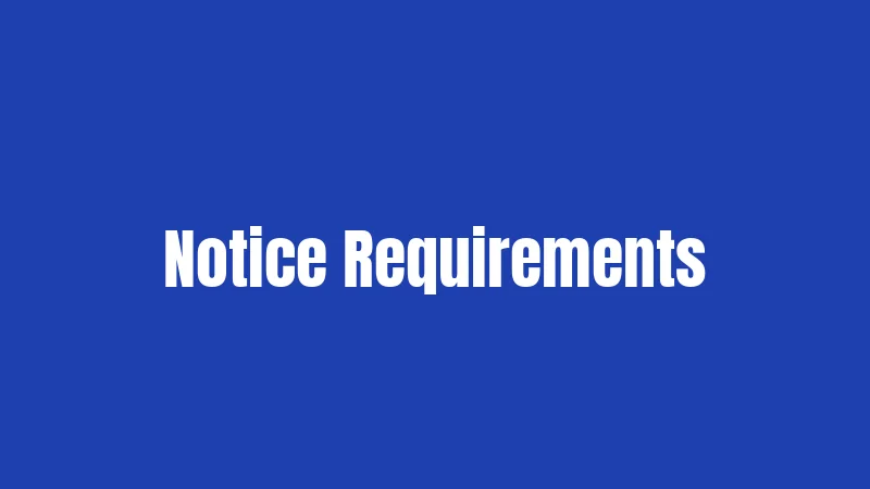 Notice Requirements