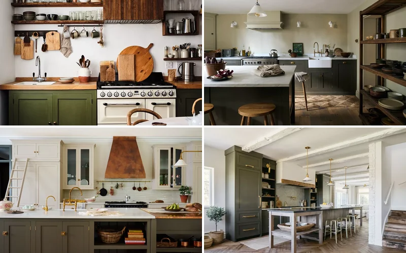19 Gorgeous Olive Green Kitchen Cabinet Designs That Elevate Your Kitchen