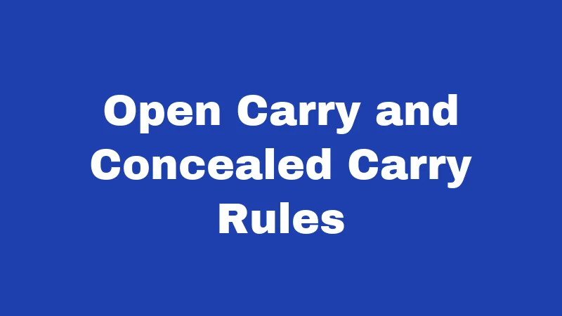Gun Laws in Connecticut (2026): Big Changes You Must Know 3 Open Carry and Concealed Carry Rules