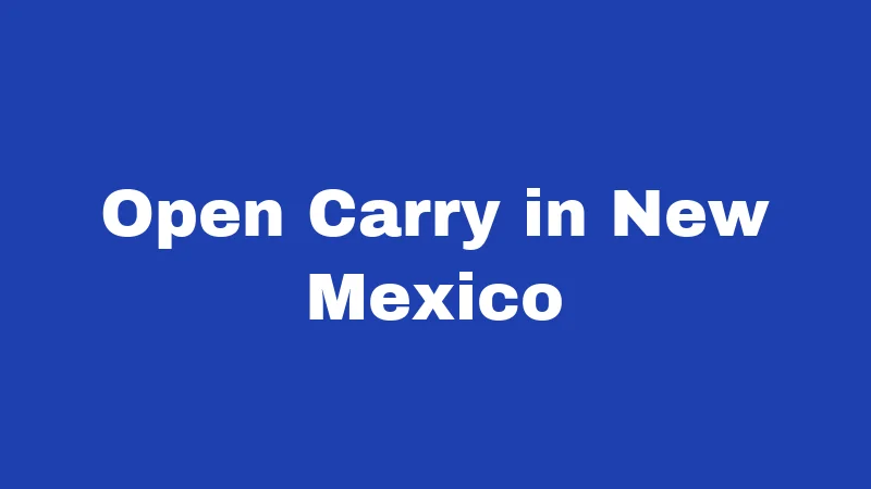 Open Carry in New Mexico