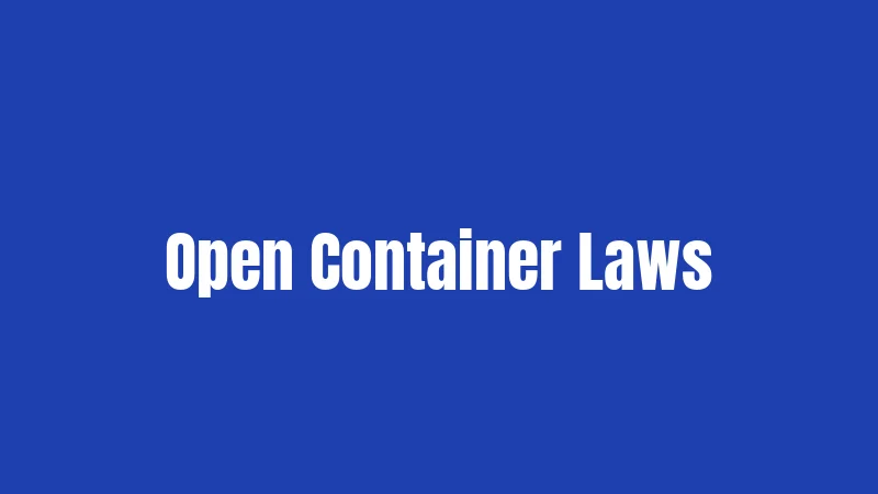 Open Container Laws