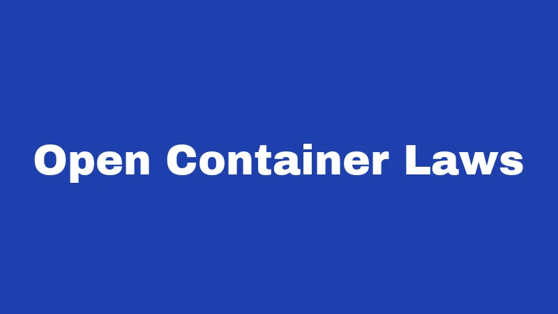 Open Container Laws