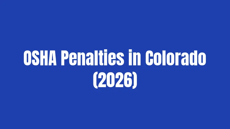 OSHA Penalties in Colorado (2026)