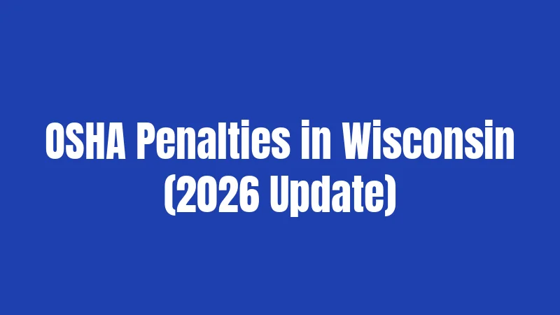 OSHA Penalties in Wisconsin (2026 Update)