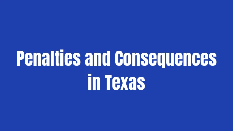 Penalties and Consequences in Texas