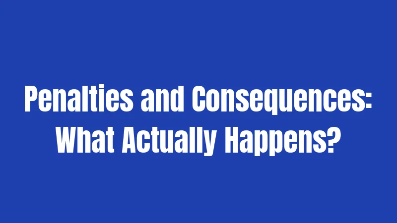 Penalties and Consequences: What Actually Happens?