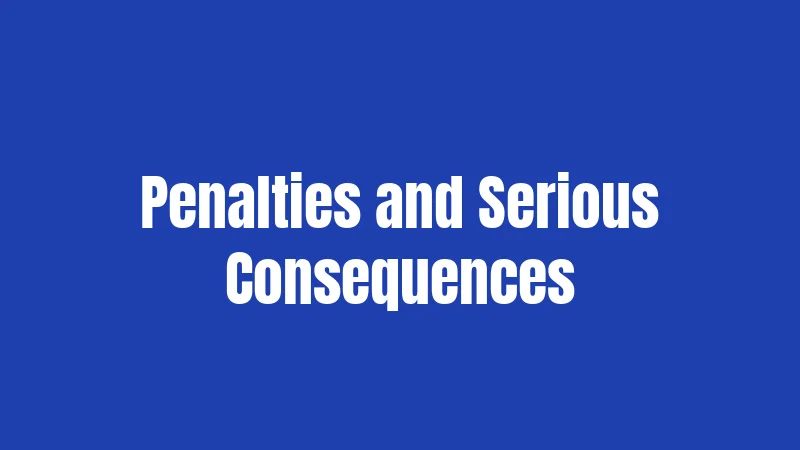 Penalties and Serious Consequences