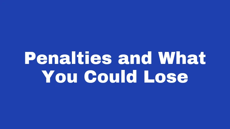 Penalties and What You Could Lose