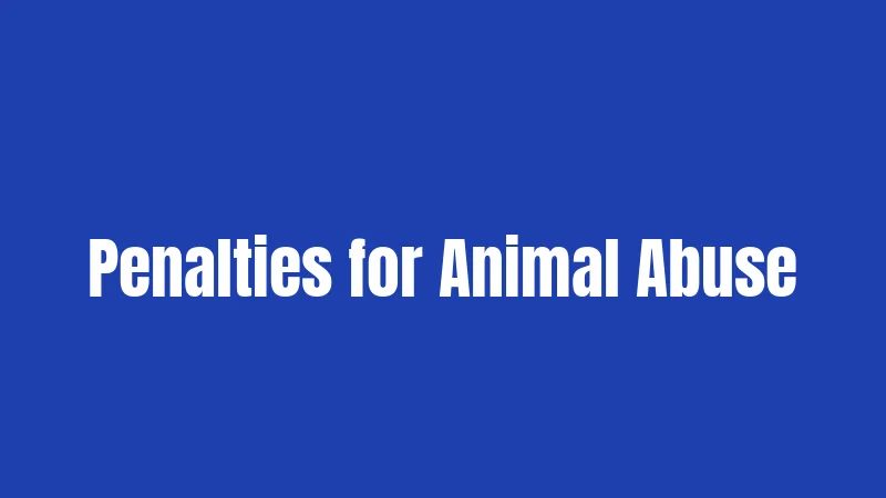 Penalties for Animal Abuse