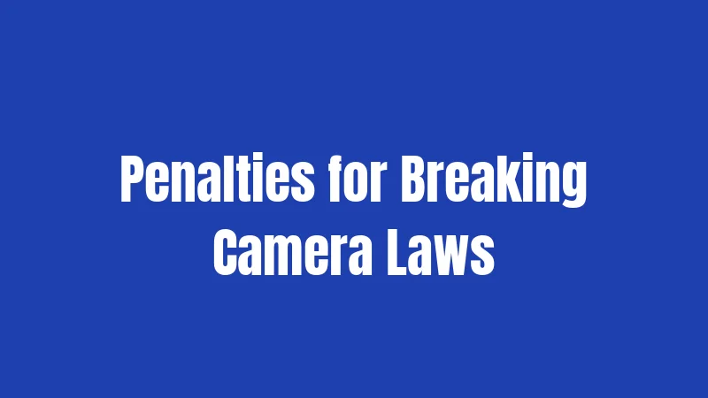 Penalties for Breaking Camera Laws