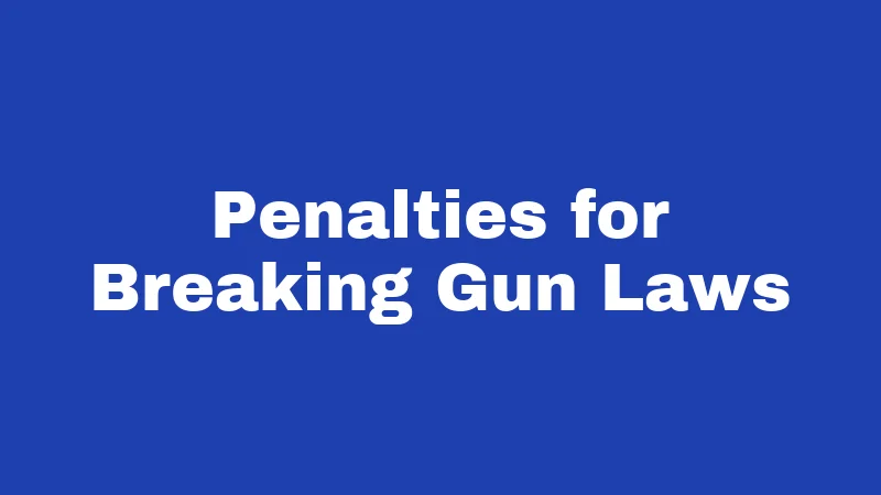 Penalties for Breaking Gun Laws