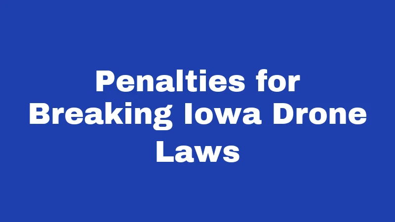 Penalties for Breaking Iowa Drone Laws