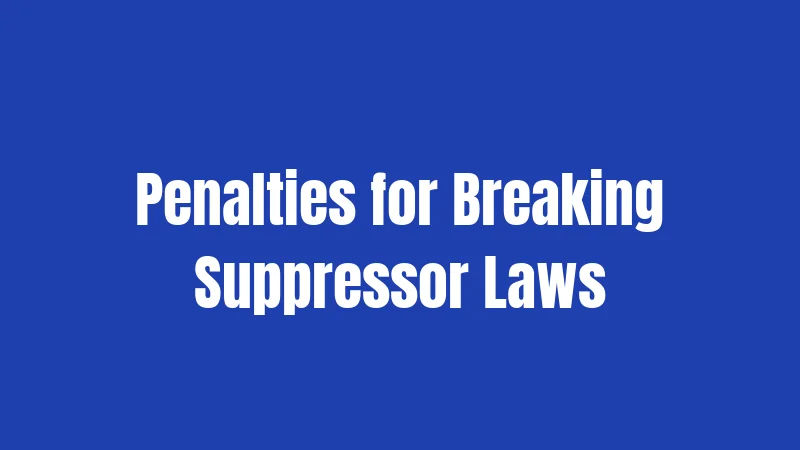 Penalties for Breaking Suppressor Laws