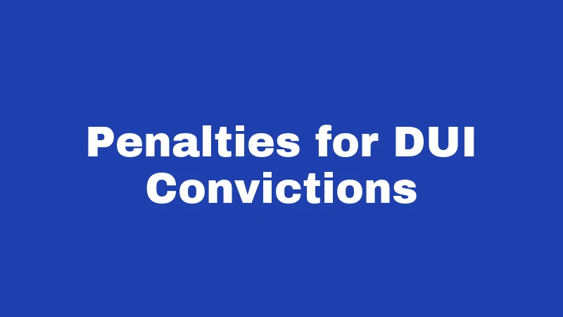 Penalties for DUI Convictions