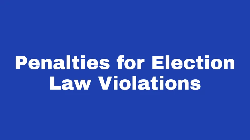 Penalties for Election Law Violations