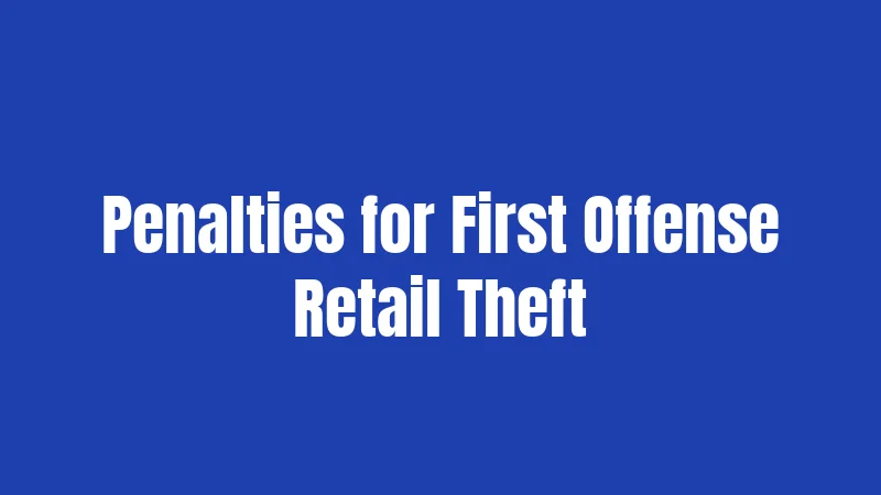 Penalties for First Offense Retail Theft