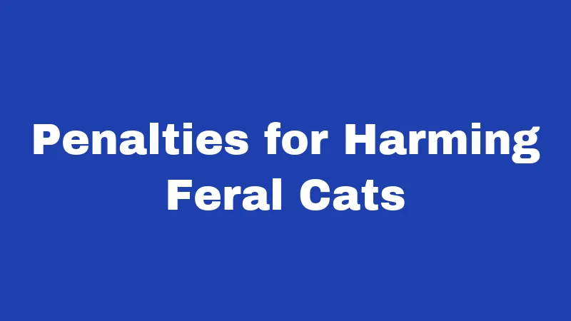 Penalties for Harming Feral Cats