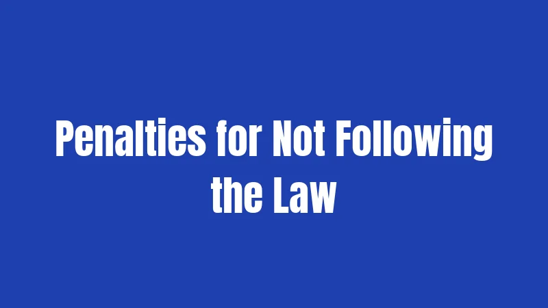 Penalties for Not Following the Law