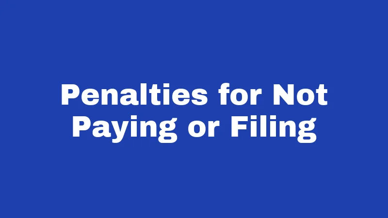 Penalties for Not Paying or Filing