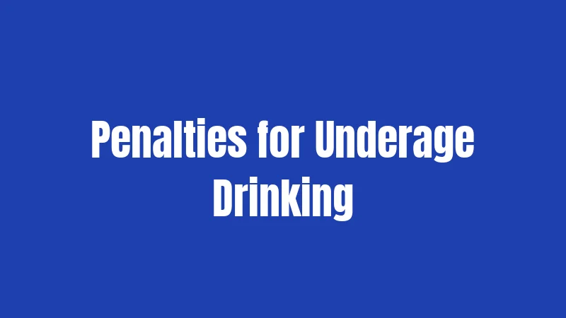 Penalties for Underage Drinking