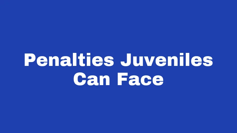 Juvenile Laws in Louisiana (2026): Young Offenders, Real Consequences 3 Penalties Juveniles Can Face